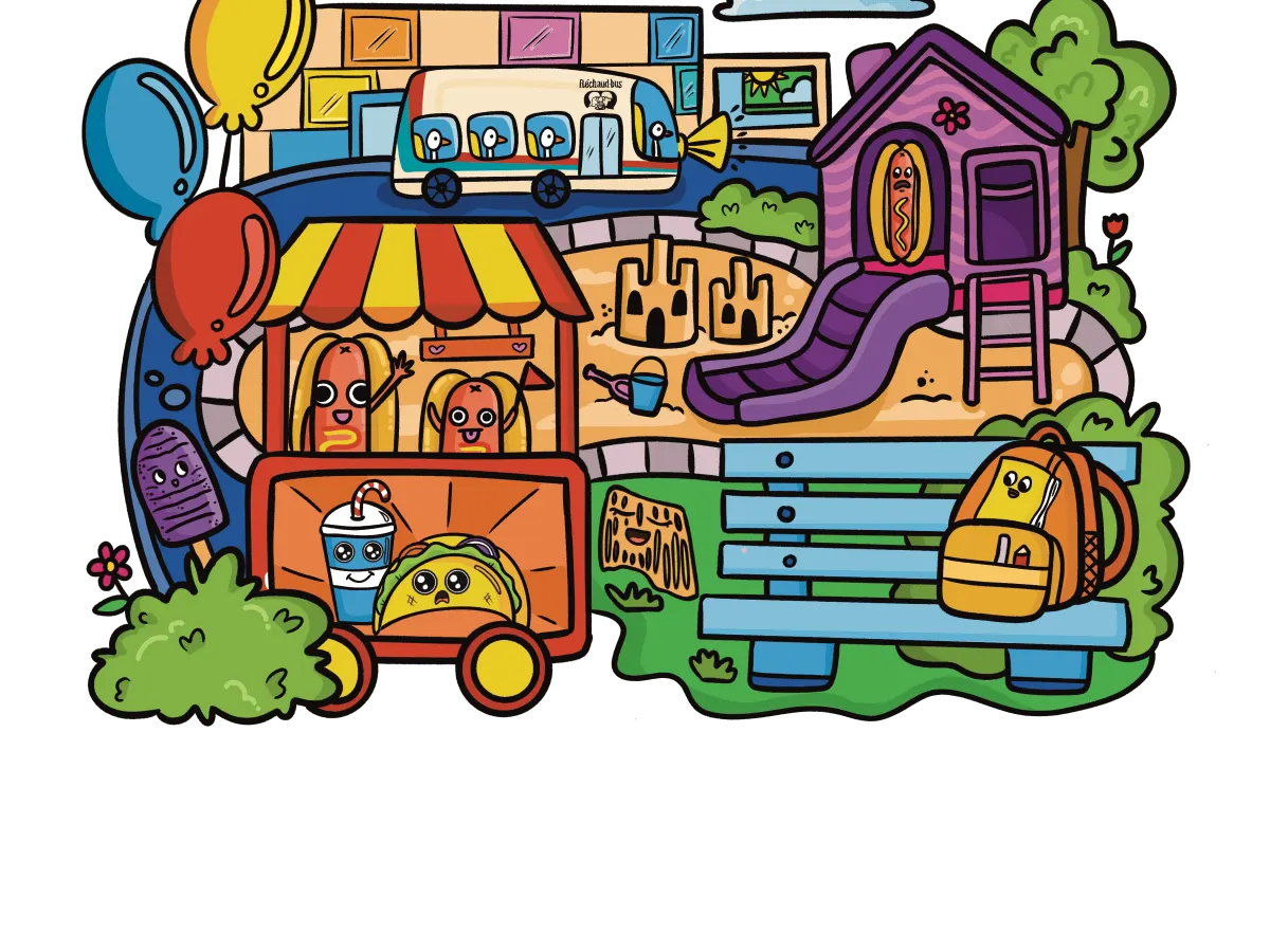 Illustration Cherche et trouve dans un parc