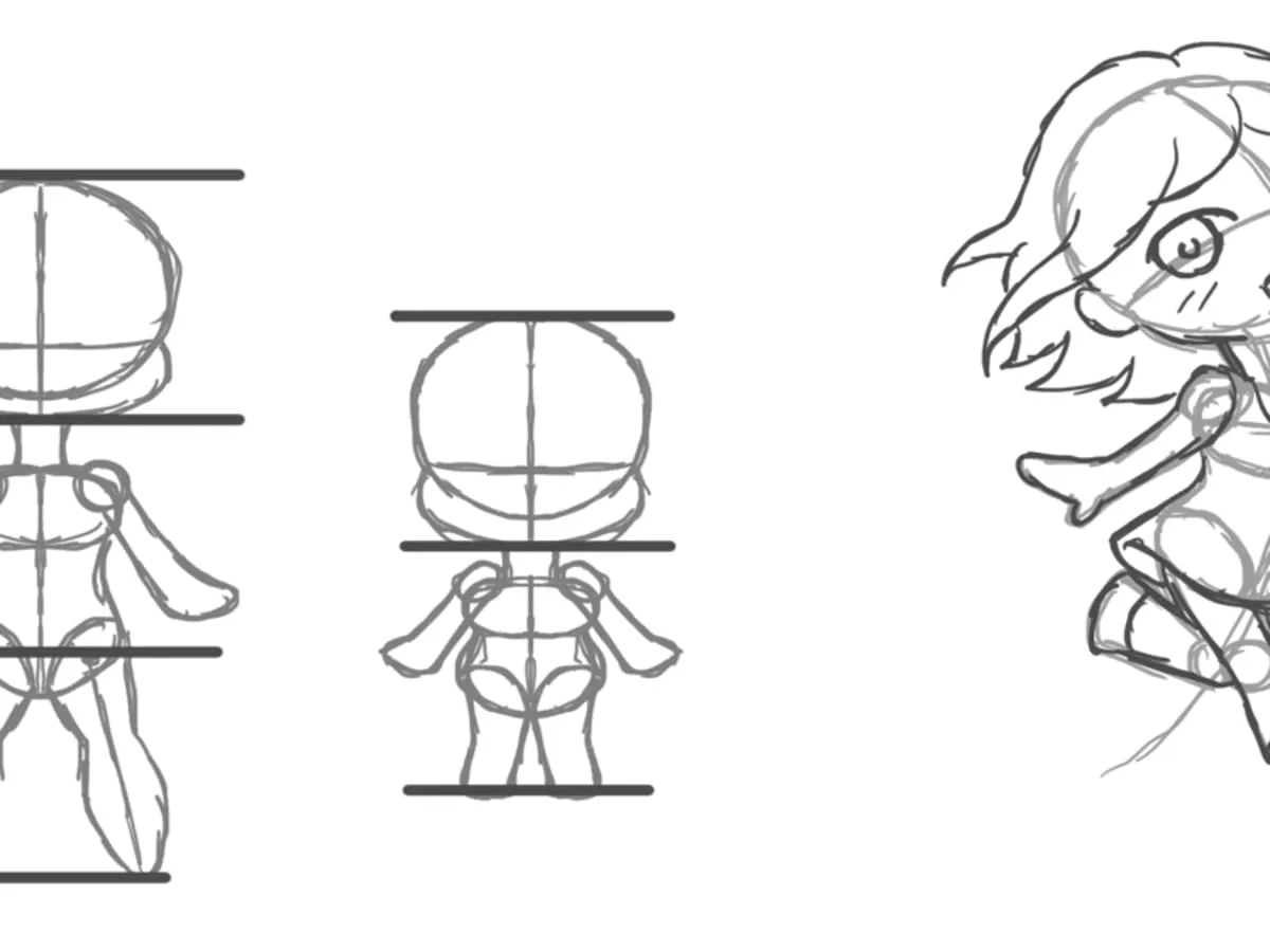 De mignons croquis de dessin manga
