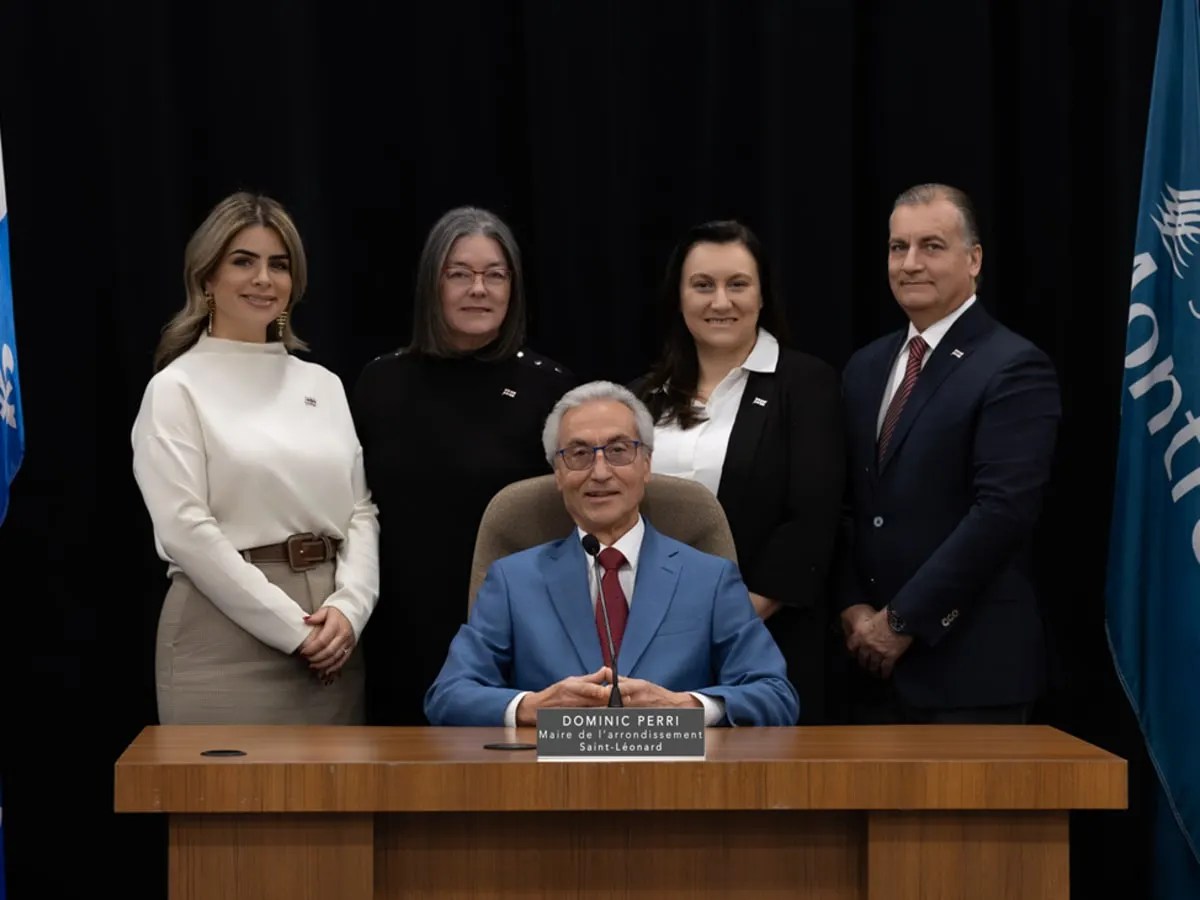 Les membres du conseil d'arrondissement de Saint-Léonard, de 2025 à 2029.