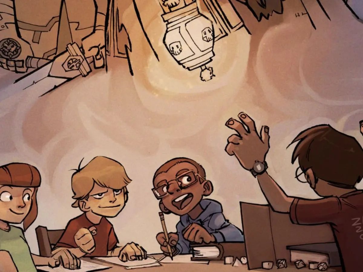 Des enfants jouant à Donjons et Dragons